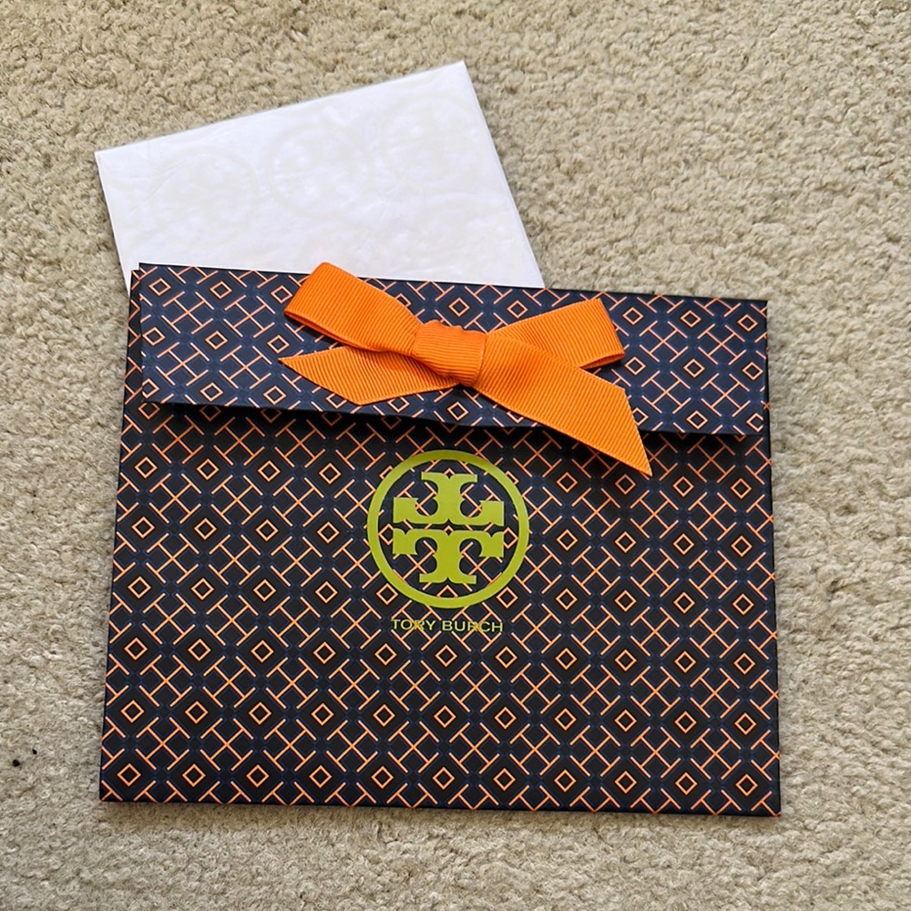 Tory Burch small Gift Envelope with Orange Bow